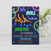 Rollers verjaardagsuitnodiging kaart (Staand voorkant)