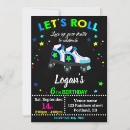 Rollers verjaardagsuitnodiging kaart
