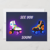 Rollers verjaardagsuitnodiging voor de foto van jo kaart (Achterkant)