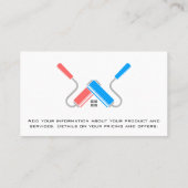 Rollers verven | Handyman Visitekaartje (Achterkant)