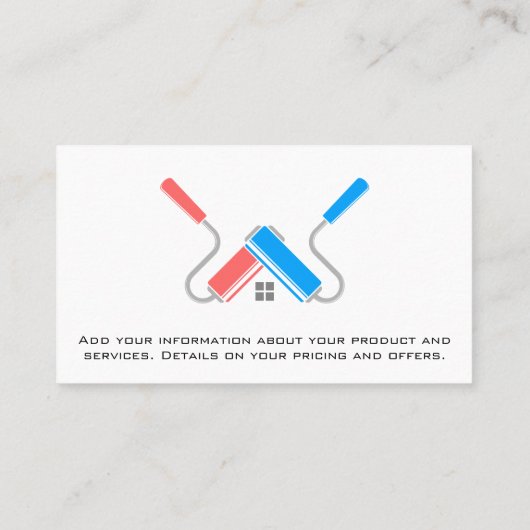 Rollers verven | Handyman Visitekaartje (Achterkant)