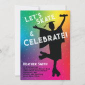 Rollerschaatscollepel Rainbow Silhouette Kaart (Voorkant)