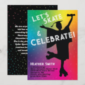 Rollerschaatscollepel Rainbow Silhouette Kaart (Voorkant / Achterkant)