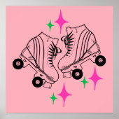 RollerSchaatsen Derby Skating roze Poster (Voorkant)
