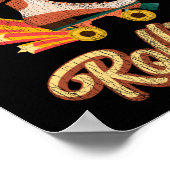 Rollerschaatsen houden Rolling 1970S Retro Poster (Hoek)