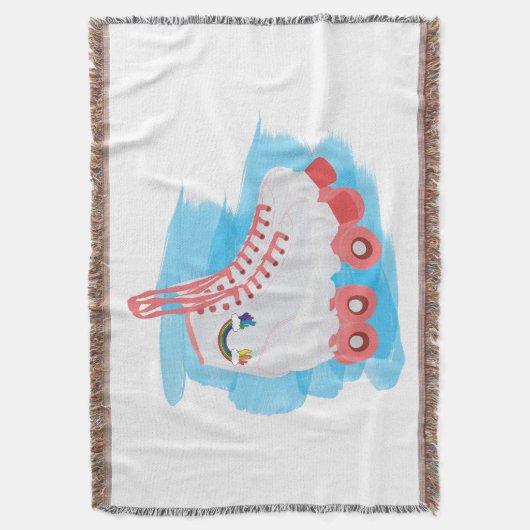 RollerSchaatsen met Waterverf Splash Deken (Voorkant Verticaal)