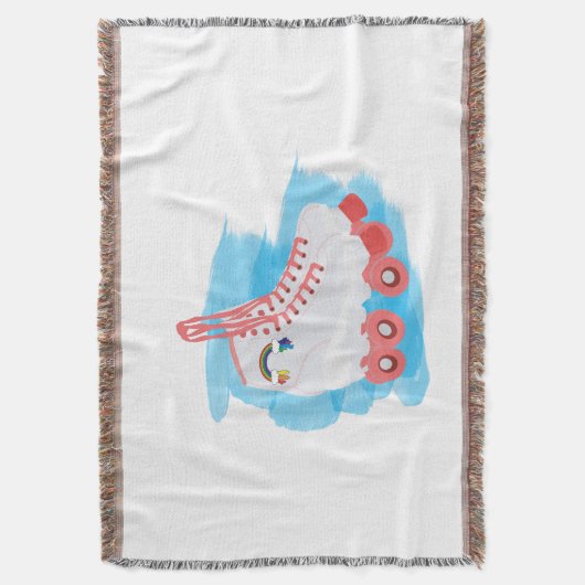 RollerSchaatsen met Waterverf Splash Deken (Voorkant Verticaal)