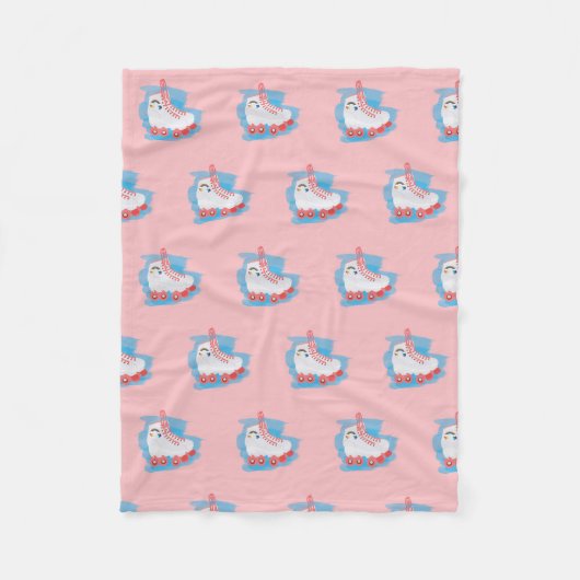 RollerSchaatsen met Waterverf Splash Fleece Deken (Voorkant)