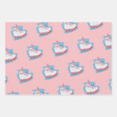 RollerSchaatsen met Waterverf Splash Inpakpapier Vel (Voorkant)