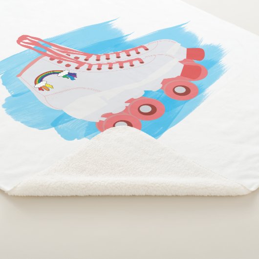 RollerSchaatsen met Waterverf Splash Sherpa Deken (3/4)