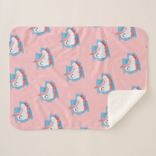 RollerSchaatsen met Waterverf Splash Sherpa Deken (Voorkant (horizontaal))