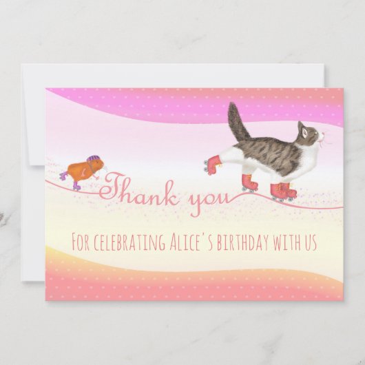 Rollerskat en cavia's kaart (Voorkant)