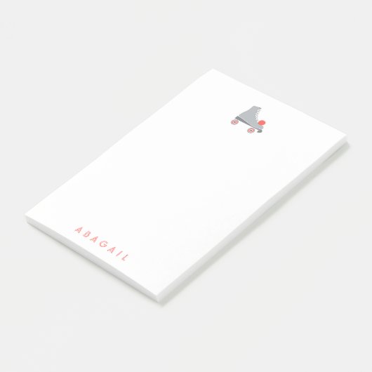Rollerskate - Koraal Post-it® Notes (Schuin)