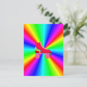 Rollerskate op kleurenspectrum radiaal briefkaart (Staand voorkant)