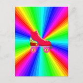 Rollerskate op kleurenspectrum radiaal briefkaart (Voorkant)