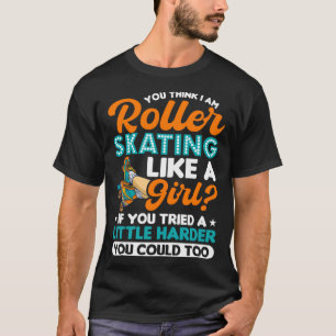 Rollerskate Retro 90s Rolschaatsen Meisje T-shirt