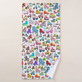 Rollerskate Roller Derby Designer Bath Beach Towel Badhanddoek