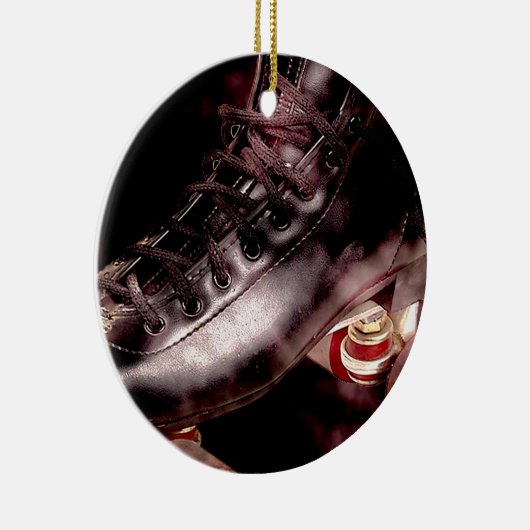 Rollerskate Roller Derby Grunge Style Keramisch Ornament (Rechts)