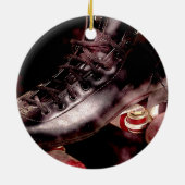 Rollerskate Roller Derby Grunge Style Keramisch Ornament (Achterkant)