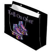 Rollerskate verjaardagsfeestje groot cadeauzakje (Voorkant Gekanteld)