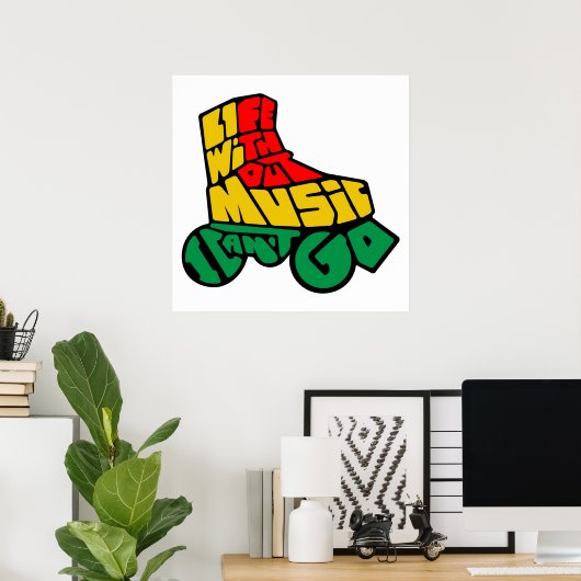 Rollerskaten Poster (Thuiskantoor)