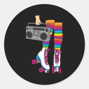 Rollerskates 80's Roller Disco Schaatsen Ronde Sticker