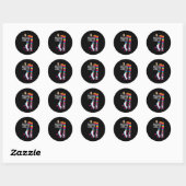 Rollerskates 80's Roller Disco Schaatsen Ronde Sticker (Vel)
