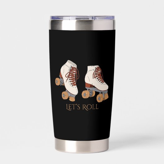 Rollerskates Geïsoleerde Tumbler Drinkbeker (Voorkant)