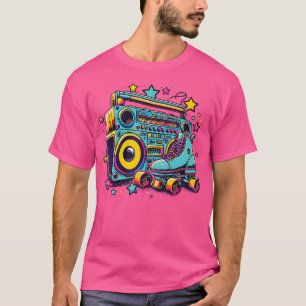 Rollerskates Grappige 80'er Roller Schaats Meisje T-shirt
