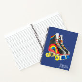 Rollerskates retro-tachtigheden notitieboek (Binnen)