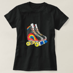 Rollerskates retro-tachtigheden t-shirt