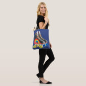 Rollerskates retro-tachtigheden tote bag (Op model)