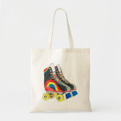 Rollerskates retro-tachtigheden tote bag (Voorkant)