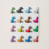 Rollerskates Schaatsen Colorful Patroonretro Rolle Legpuzzel (Verticaal)