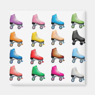 Rollerskates Schaatsen kleurrijke patroonretro Magneet