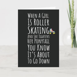 Rollerskating Cards Girls Roller Skates For Her Kaart