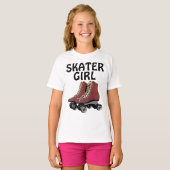 Rollerskating dames T-shirts, SKATER MEISJE T-shirt (Voorkant volledig)