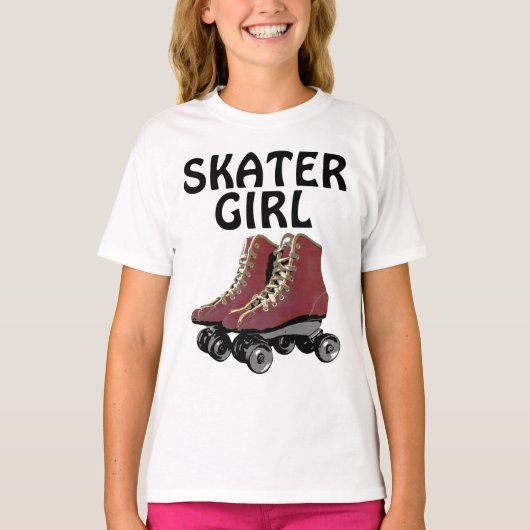 Rollerskating dames T-shirts, SKATER MEISJE T-shirt (Voorkant)