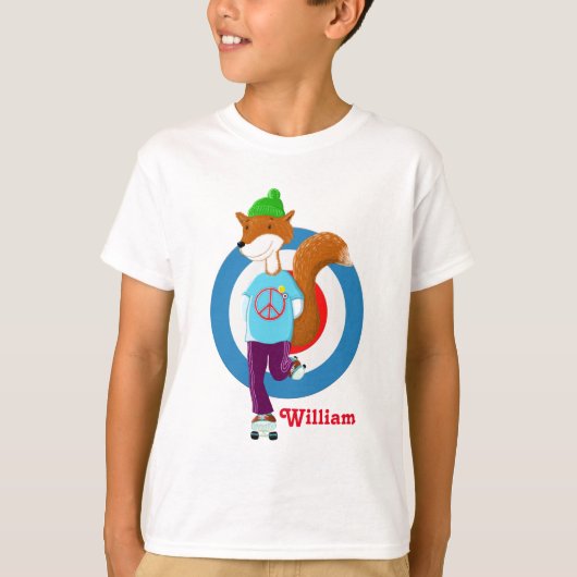 Rollerskating Fox T-shirt (Voorkant)