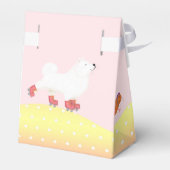 Rollerskating hond & cavia partij gunsttas bedankdoosjes (Achterkant)