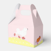 Rollerskating hond & cavia party gunst box bedankdoosjes (Achterkant)