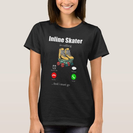 Rollerskating Inline Schaatsen Roller 70s Partij V T-shirt (Voorkant)