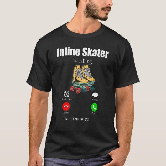 Rollerskating Inline Schaatsen Roller 70s Partij V T-shirt (Voorkant)