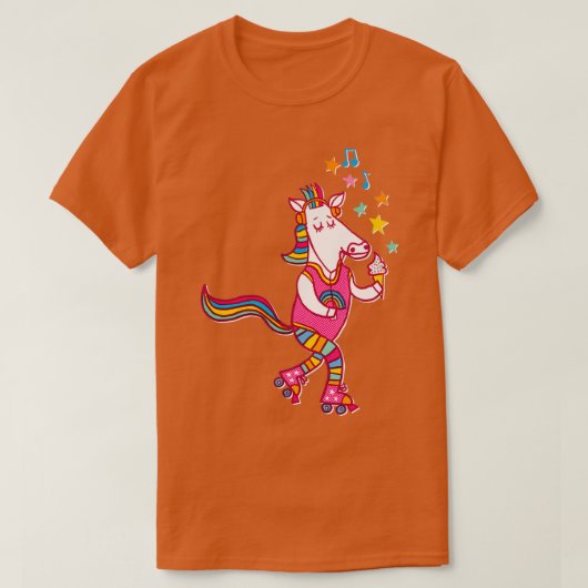 Rollerskating Unicorn T-shirt (Design voorkant)
