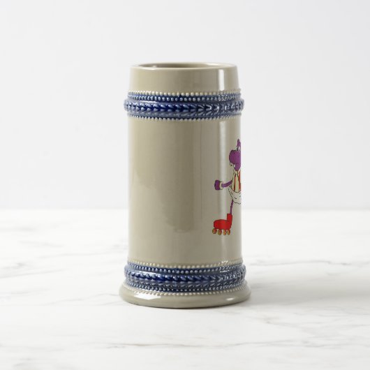Rollerskatinghippo stein bierpul (Center)
