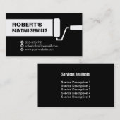 Rollerverfpenseel Verfpenselen, zwart Visitekaartje (Voorkant / Achterkant)