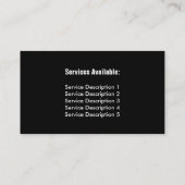 Rollerverfpenseel Verfpenselen, zwart Visitekaartje (Achterkant)