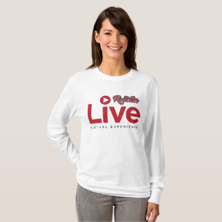 Rollettes beleven virtuele live hoes met lange lev t-shirt