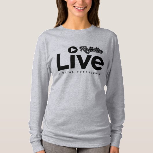 Rollettes Ervaar virtuele live lange hoes grijs T-shirt (Voorkant)