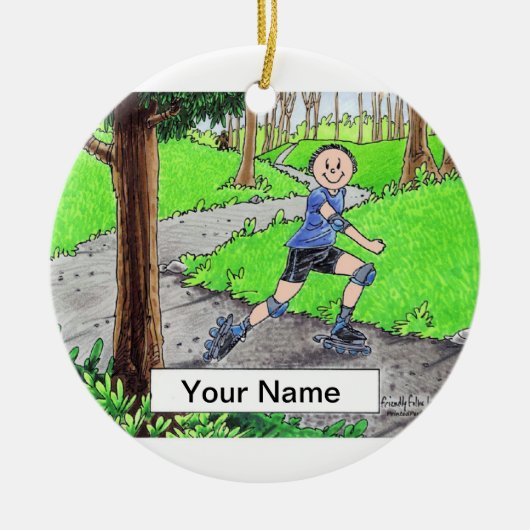 Rollfluitenzen - Mannelijk Keramisch Ornament (Voorkant)